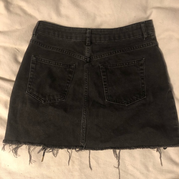 Lace Up Denim Skirt - Picture 2 of 5